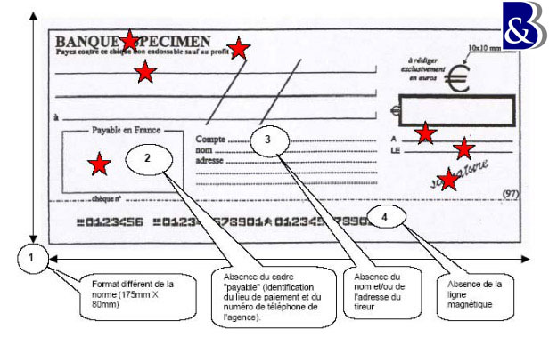 comment vérifier un chèque de banque ?