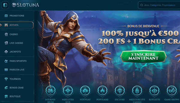 Machine à sous dans un casino privé